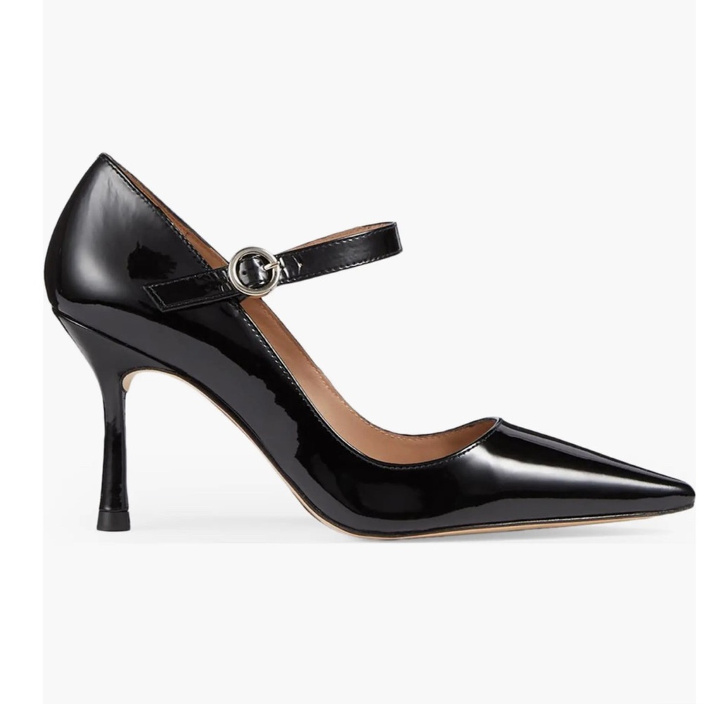 Brand New LK Bennett Black Patent Leather Mary Jane Heels (size 38)